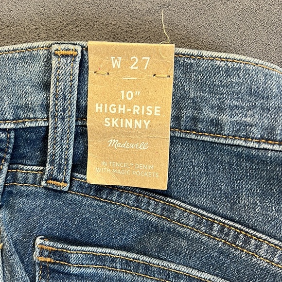 NWT Madewell 10 inch Button Front High Rise Skinny size 27 - Picture 8 of 10